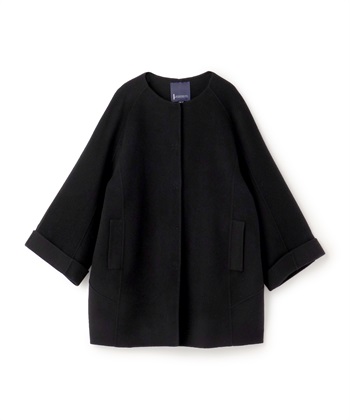 ノーカラーコート(ブラック-36)