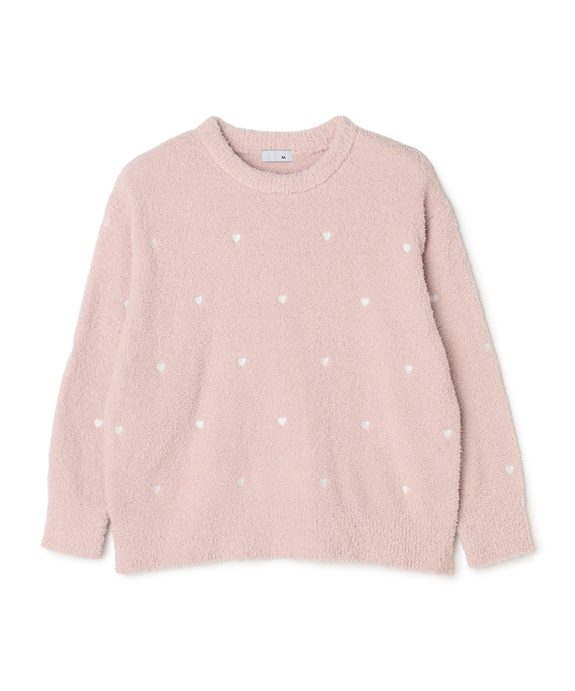 LAFUKU 【LAFUKU/ラフク】もちふわマシュマロニットハートドット刺繍トップス/ルームウェア（上下別売り）_variation_4