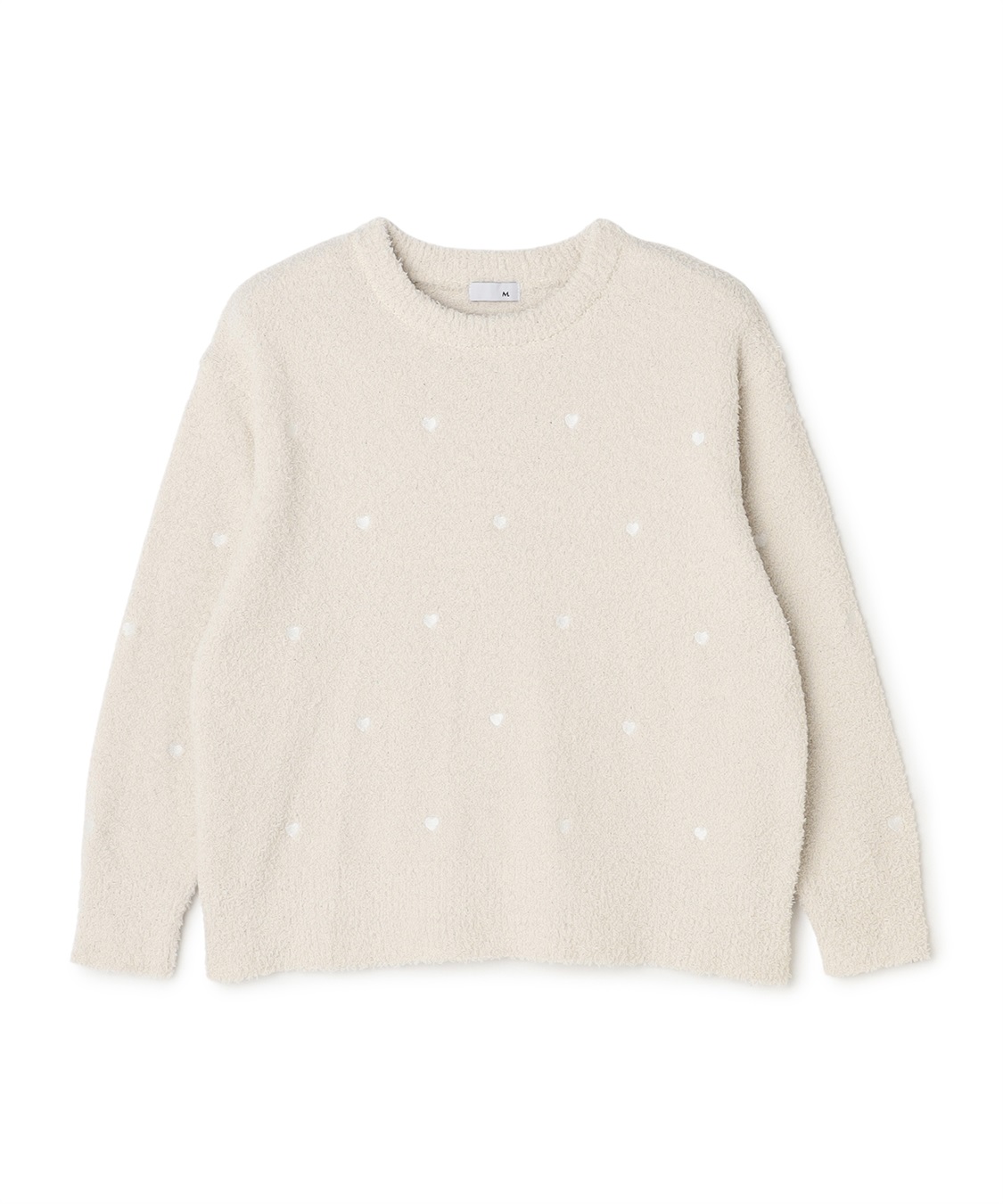 LAFUKU 【LAFUKU/ラフク】もちふわマシュマロニットハートドット刺繍トップス/ルームウェア（上下別売り）_variation_5