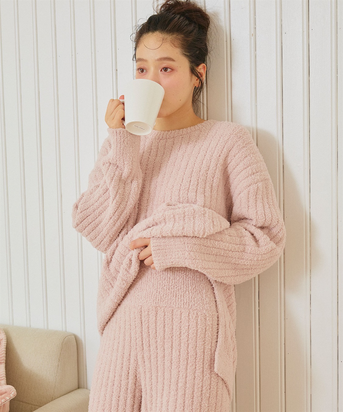 Life Style by cross marche 【LAFUKU/ラフク】腹巻き付きパジャマ パンツ&#215;トップスルームウェアSET（上下セット）◆あったか・温活◆_main