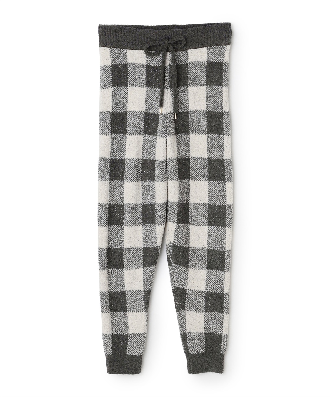 Life Style by cross marche 【LAFUKU/ラフク】もちふわマシュマロニットチェック柄ジョガーパンツ/ルームウェア（上下別売り）_variation_1
