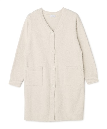 【LAFUKU/ラフク】もちふわマシュマロニットロングガウンカーディガン/ルームウェア（上下別売り）(ベージュ-M)