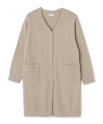 【LAFUKU/ラフク】もちふわマシュマロニットロングガウンカーディガン/ルームウェア（上下別売り）(キャメル-M)