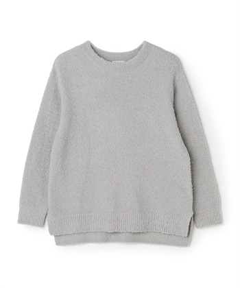 【LAFUKU/ラフク】マシュマロニットもちふわネップニットトップス/ルームウェア（上下別売り）(グレー-S)