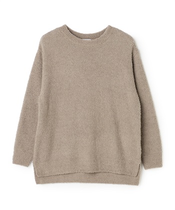 【LAFUKU/ラフク】マシュマロニットもちふわネップニットトップス/ルームウェア（上下別売り）(モカ-S)