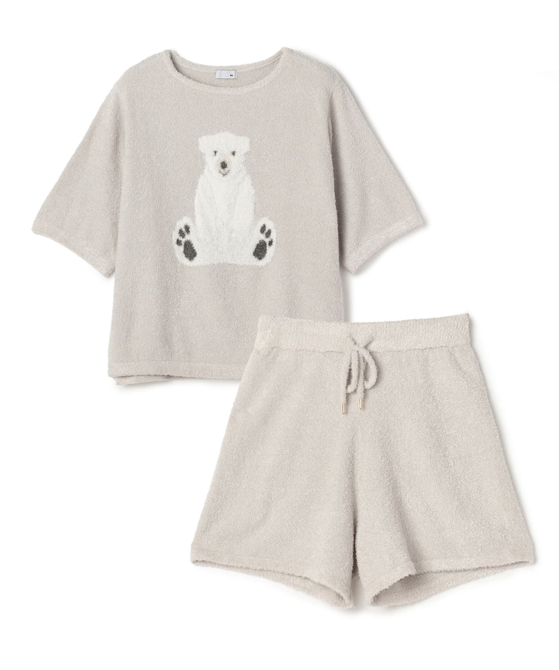 LAFUKU 【LAFUKU/ラフク】マシュマロタッチアニマルジャガード半袖プルオーバー&amp;ショートパンツSET（ルームウェア/パジャマ）_variation_5