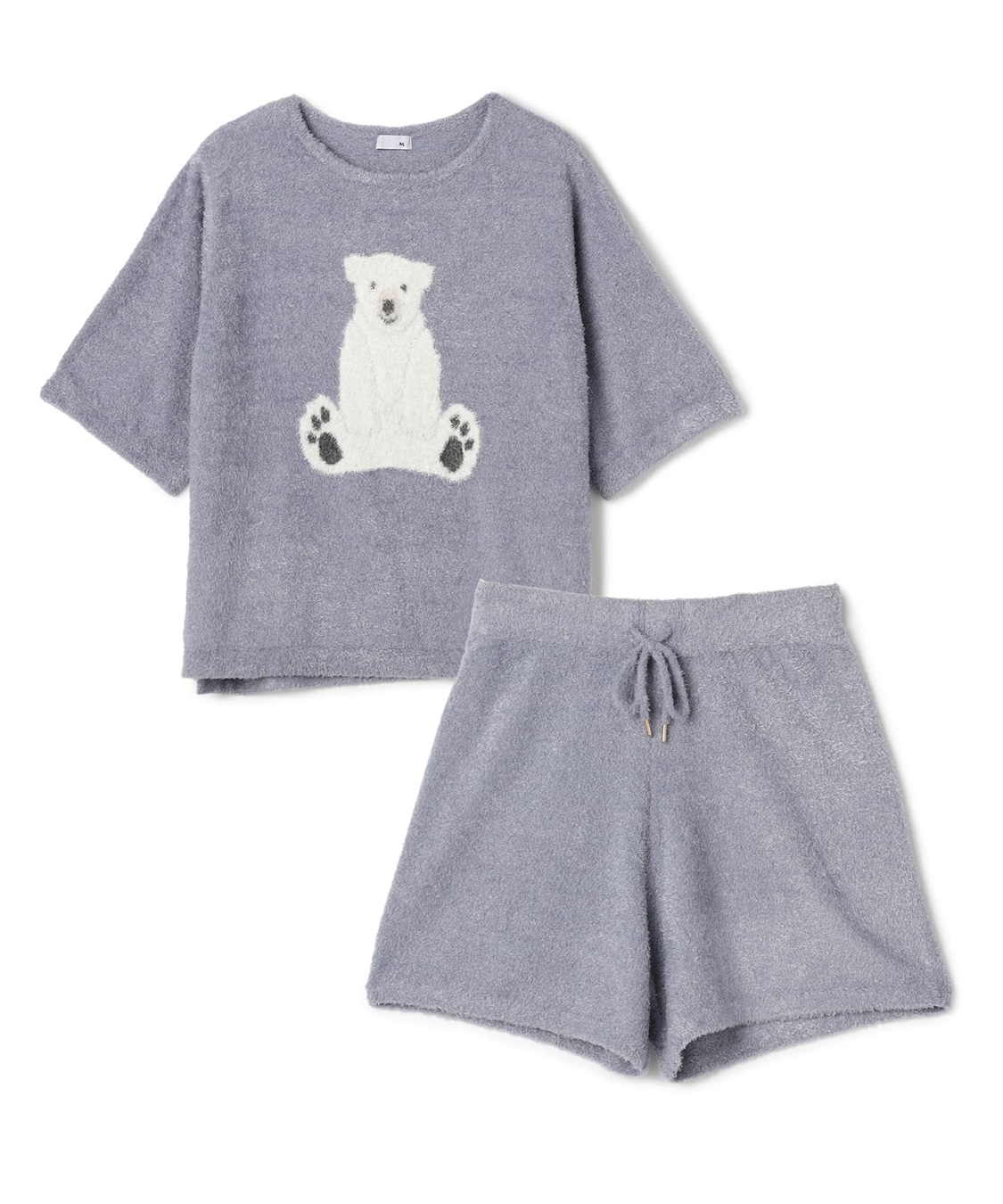 LAFUKU 【LAFUKU/ラフク】マシュマロタッチアニマルジャガード半袖プルオーバー&amp;ショートパンツSET（ルームウェア/パジャマ）_variation_6