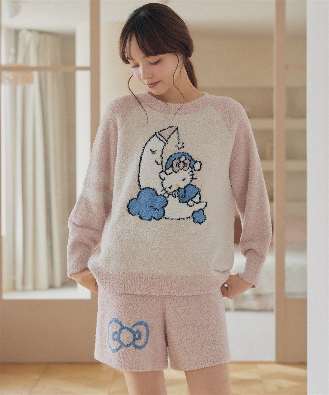 LAFUKU 【sanrio characters】ハローキティ/ましゅまろニットラグランプルオーバー（上下別売り）_main