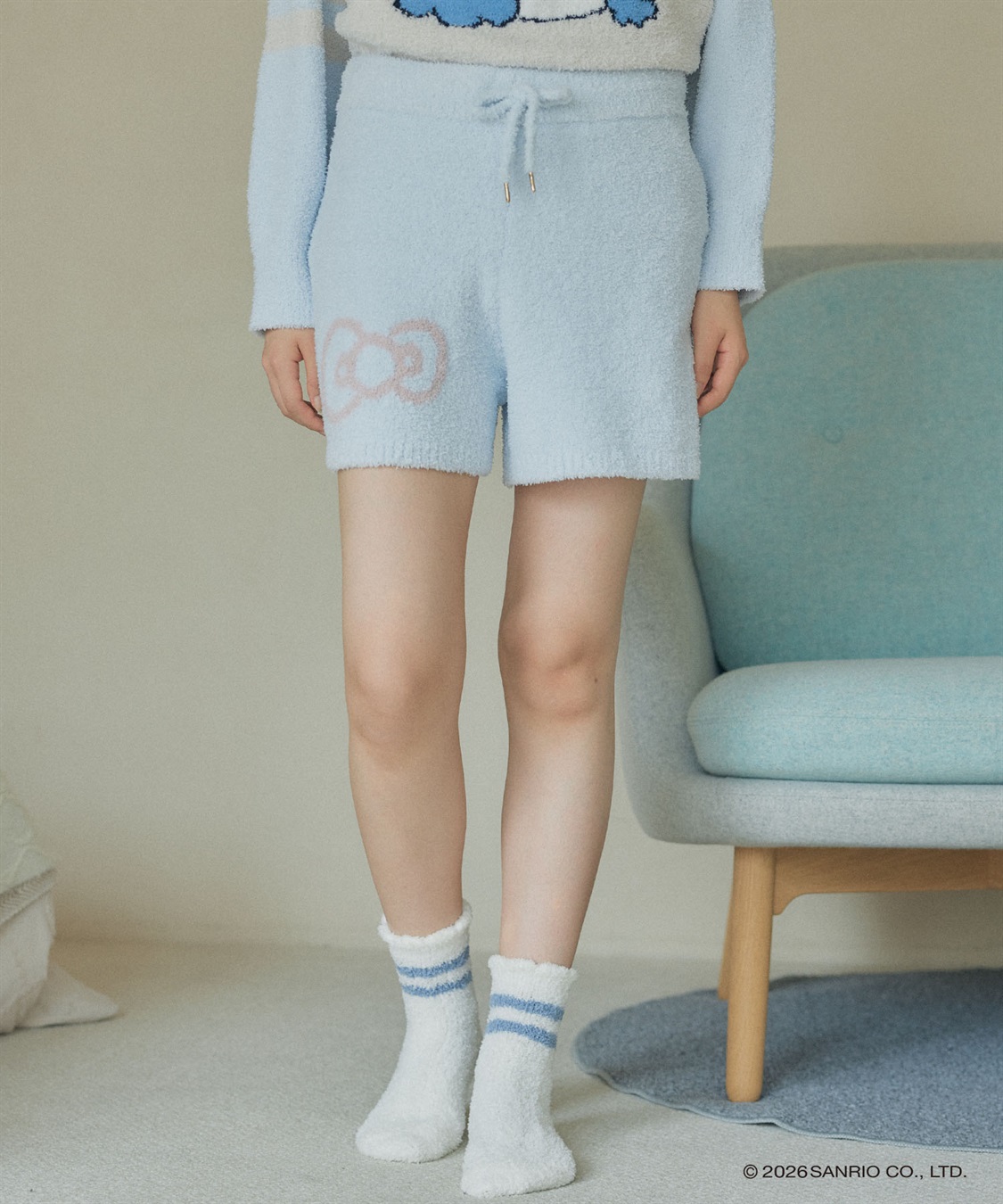 LAFUKU 【sanrio characters】ハローキティ/ましゅまろニットショートパンツ（上下別売り）_main