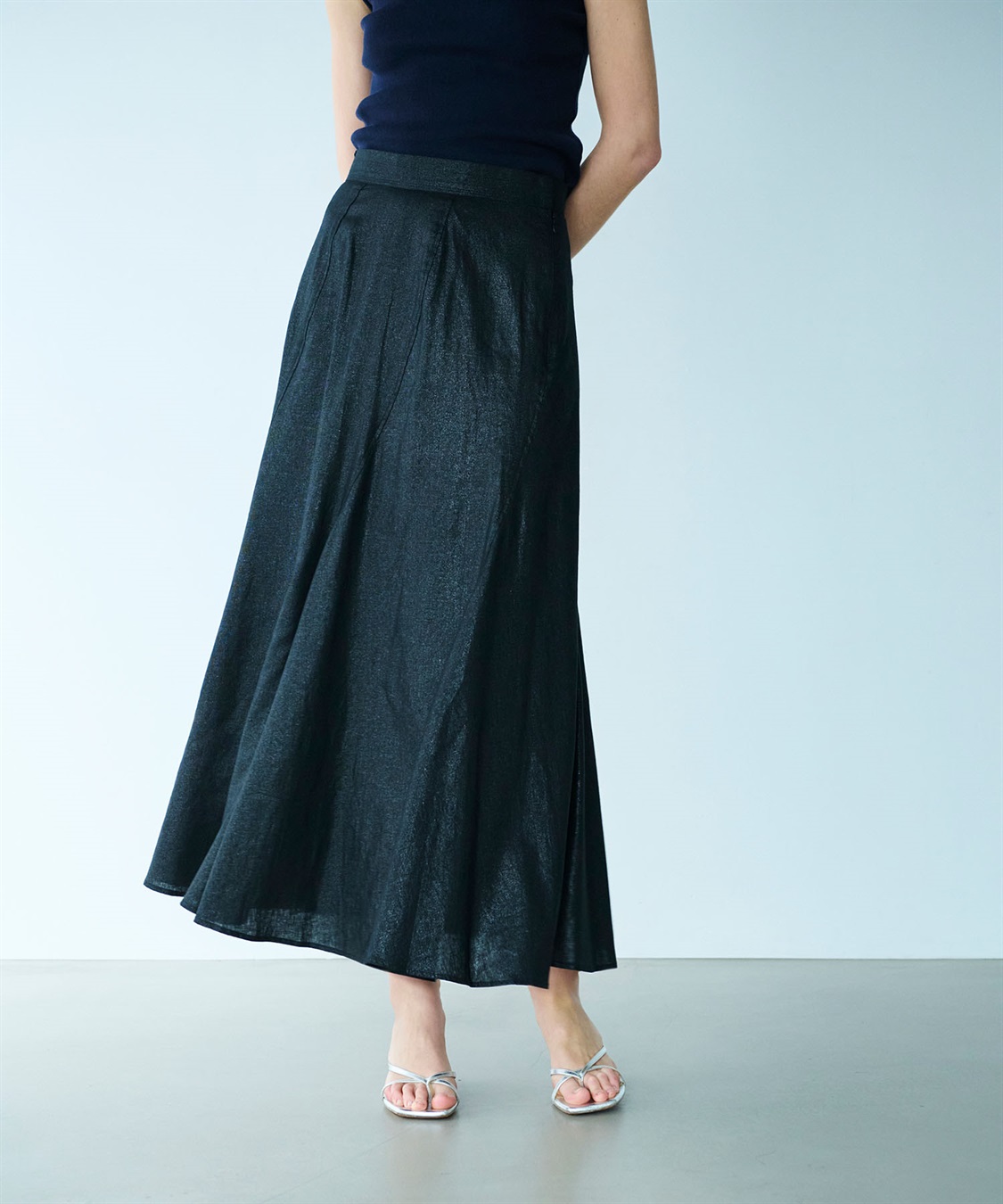 ラメリネンフレアスカート N.O.R.C｜クロスプラス公式通販サイト 