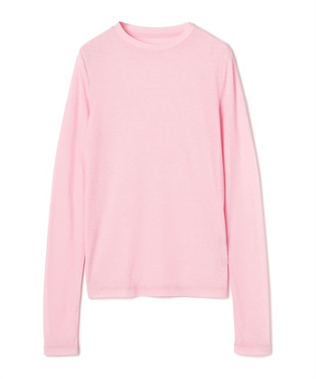 シアーテレコロングスリーブトップス(ピンク-F)