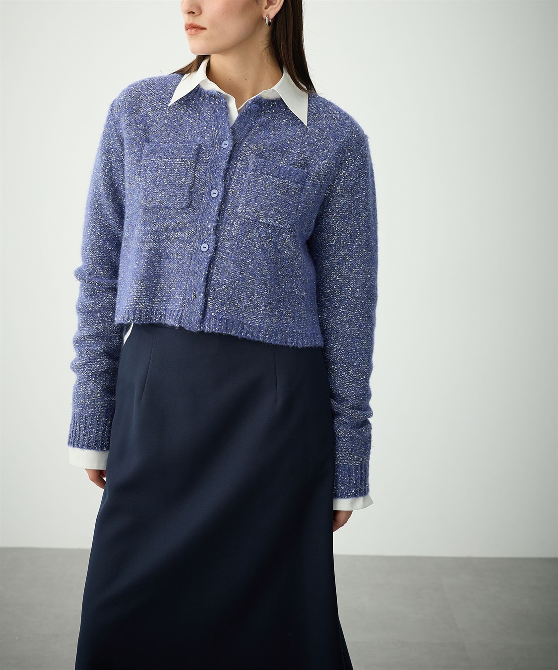 スパングルニットジャケット N.O.R.C｜クロスプラス公式通販サイト