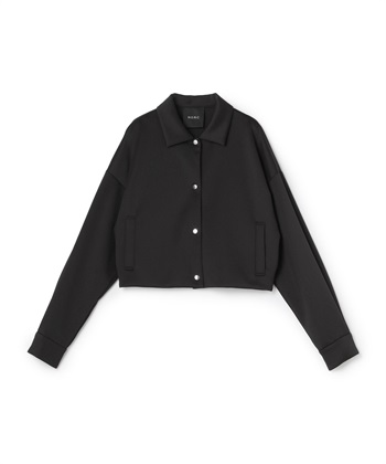 サテンダンボールブルゾン(ブラック-F)