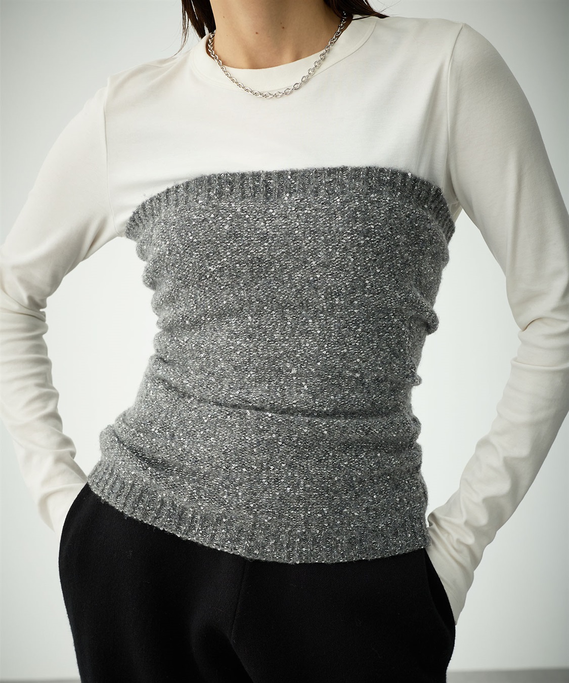 N.O.R.C スパングルニットベアトップ_variation_1