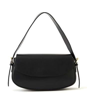 【極美品】AULLENTTI フラップショルダーバッグ　ブラック　レザー AULENTTI】レザー2WAYフラップショルダーBAG N.O.R.C｜クロス