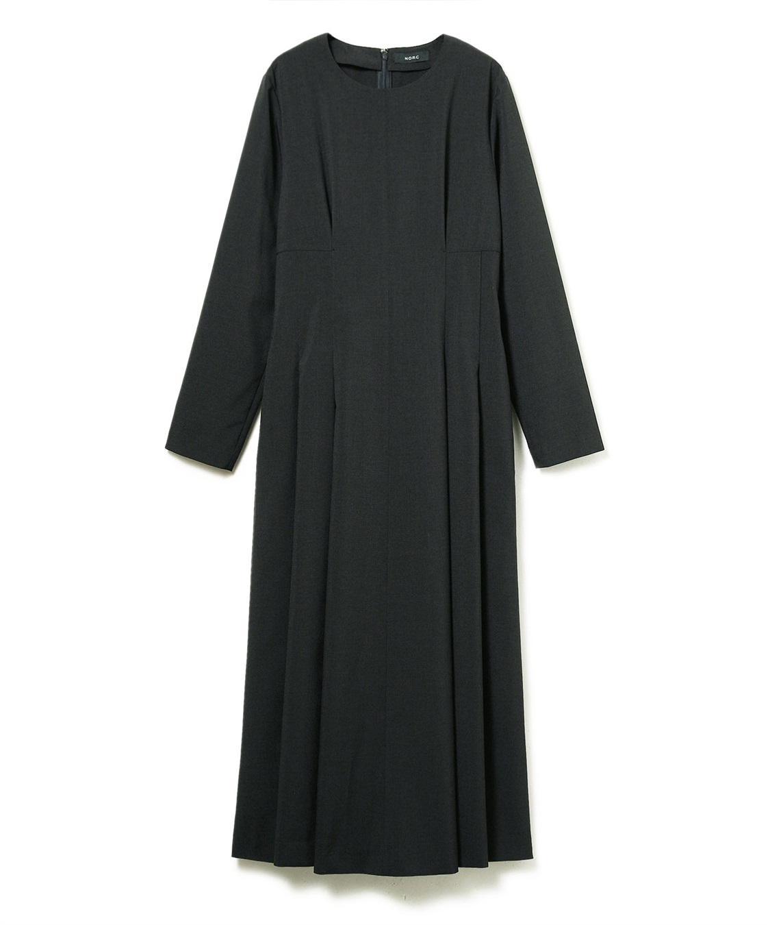   シャーロット ブラック　M ウォシャブルタックフレアワンピース【CLEAN MOTION】 N.O.R.C｜クロス