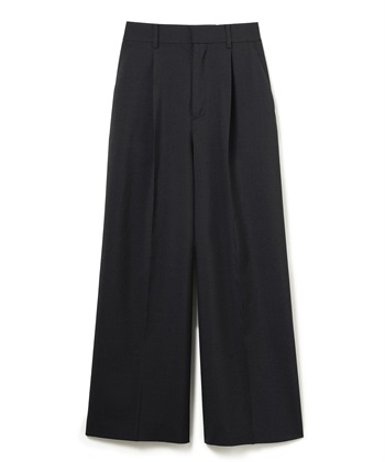 ウォシャブルワイドストレートパンツ【CLEAN MOTION】(スレートブラック-1)