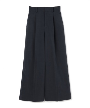 ウォシャブルワイドストレートパンツ【CLEAN MOTION】(ネイビー-1)