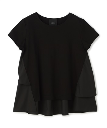 タイプライターバックシャントップス【クールスムース】(ブラック-Ｆ)