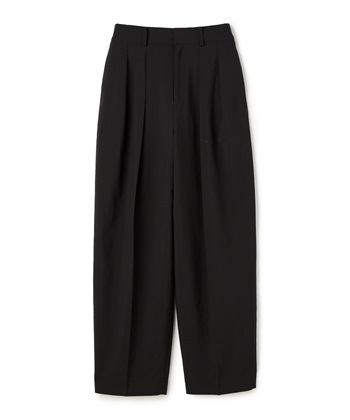 ウォッシャブルバレルパンツ【CLEAN MOTION】(ブラック-1)