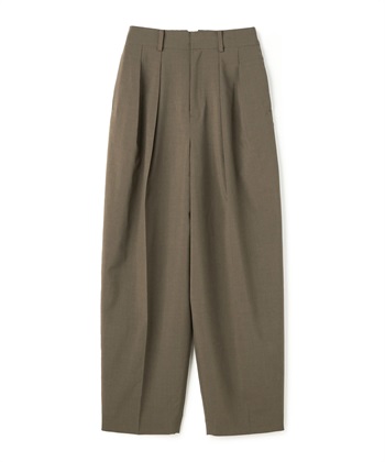 ウォッシャブルバレルパンツ【CLEAN MOTION】(ブラウン-1)