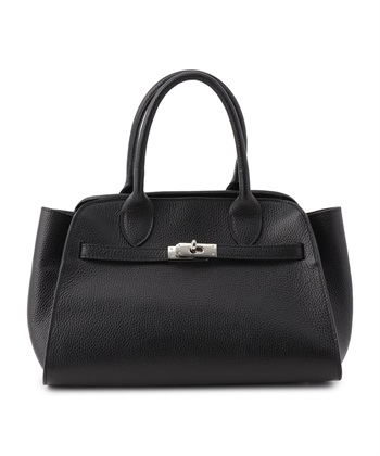 【AULENTTI】2WAYレザーBAG(ブラック-Ｆ)