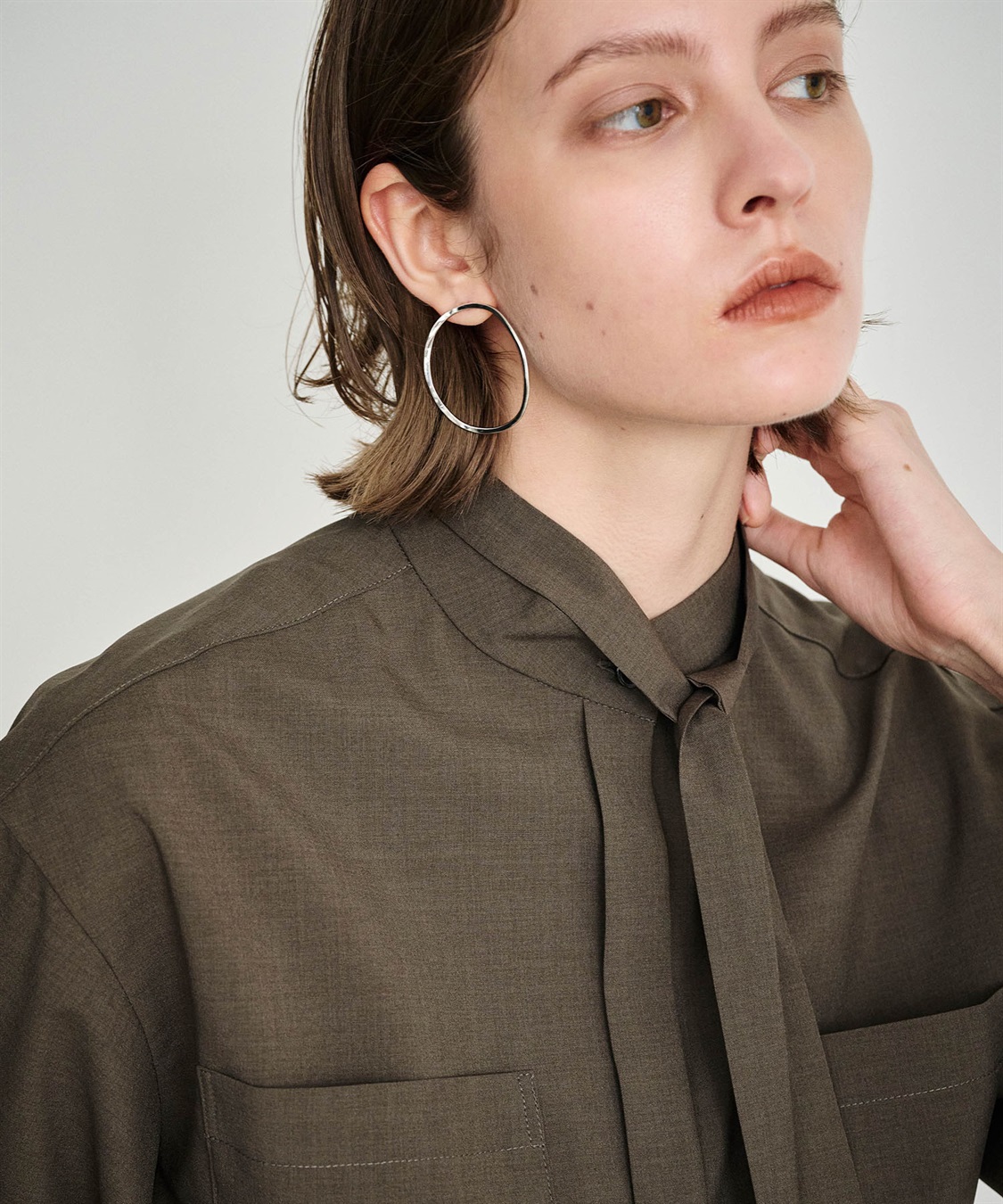 N.O.R.C アシンメトリーフープピアス_main