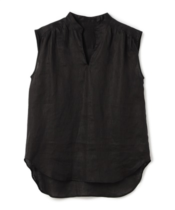 リネンスキッパーブラウス(ブラック-F)