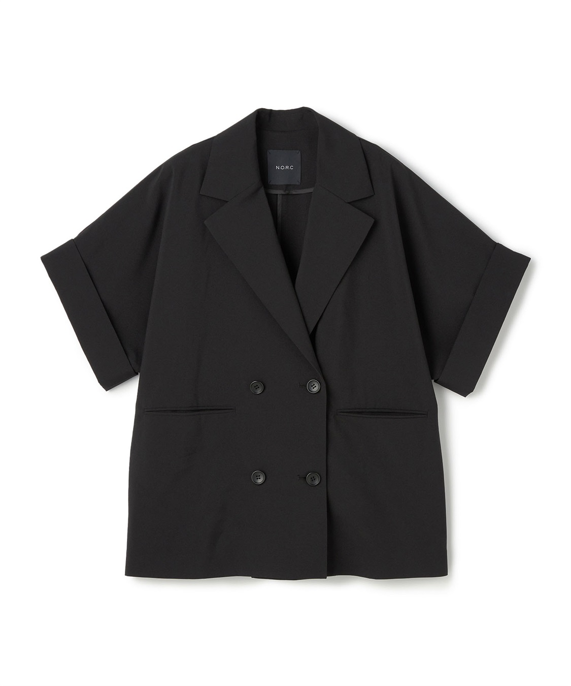 N.O.R.C ウォッシャブルテーラードハーフスリーブジャケット【CLEAN MOTION】_variation_1