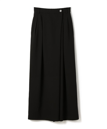 ラップワイドパンツ【DRY COMFORTABLE】(ブラック-1)