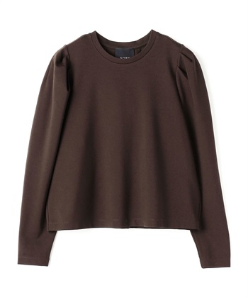 タックスリーブプルオーバー(ブラウン-F)