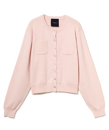 コットンカシミヤニットカーディガン(パウダーピンク-F)