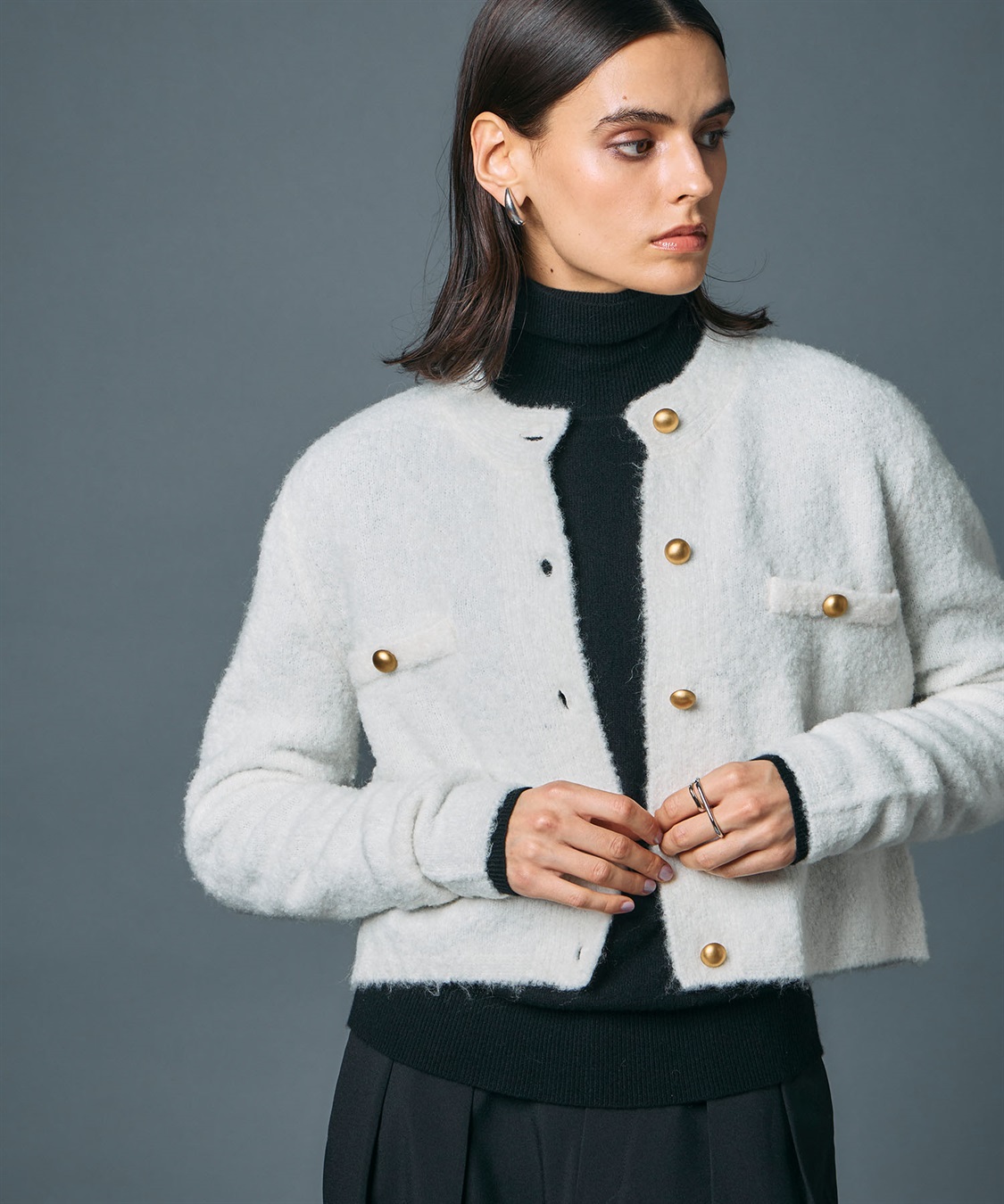 N.O.R.C ブークレーショートニットジャケット