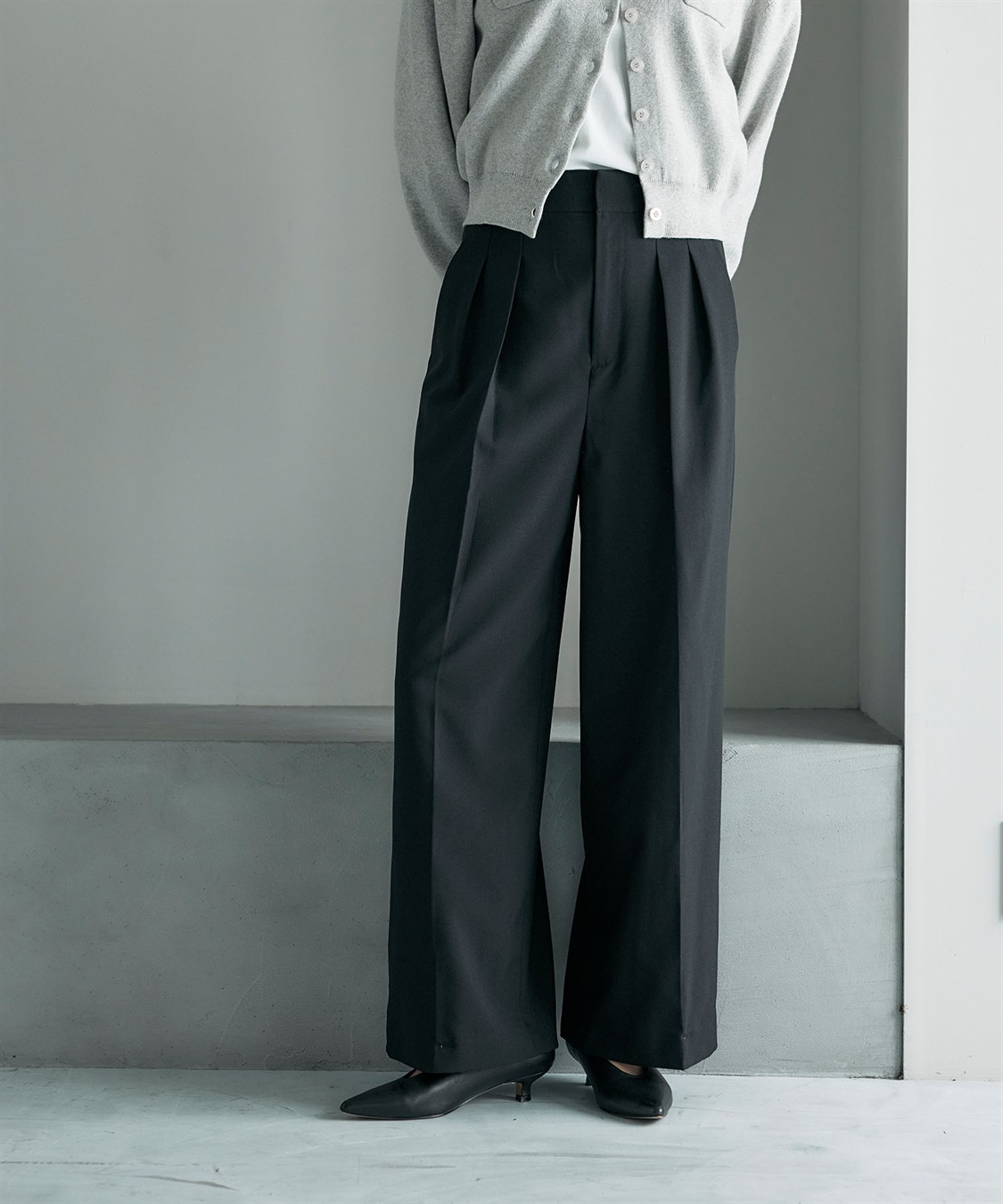 N.O.R.C &lt;FITTING CAMPAIGN対象商品&gt;ウォッシャブル2タックルーミーパンツ【CLEAN MOTION】