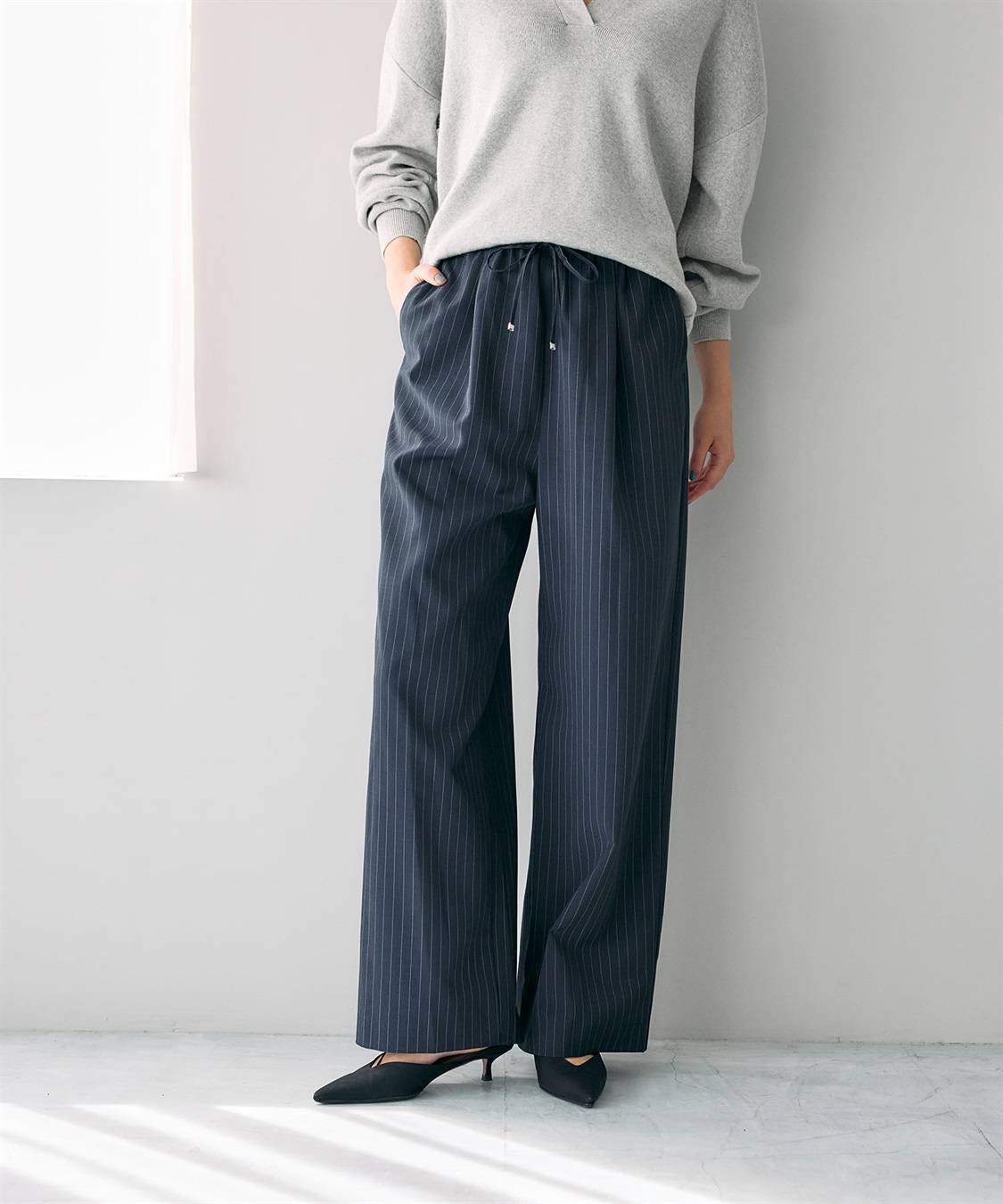 N.O.R.C &lt;FITTING CAMPAIGN対象商品&gt;ウォッシャブルイージーワイドパンツ【CLEAN MOTION】