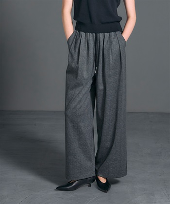 極美品　EPOCA ラ・マリア　クロスニットパンツ　ワイド　ガウチョ　紺 2213-U5R3620806.jpg?v=1694327535