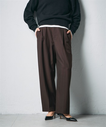 N.O.R.C ウールライクソフトカーブパンツ