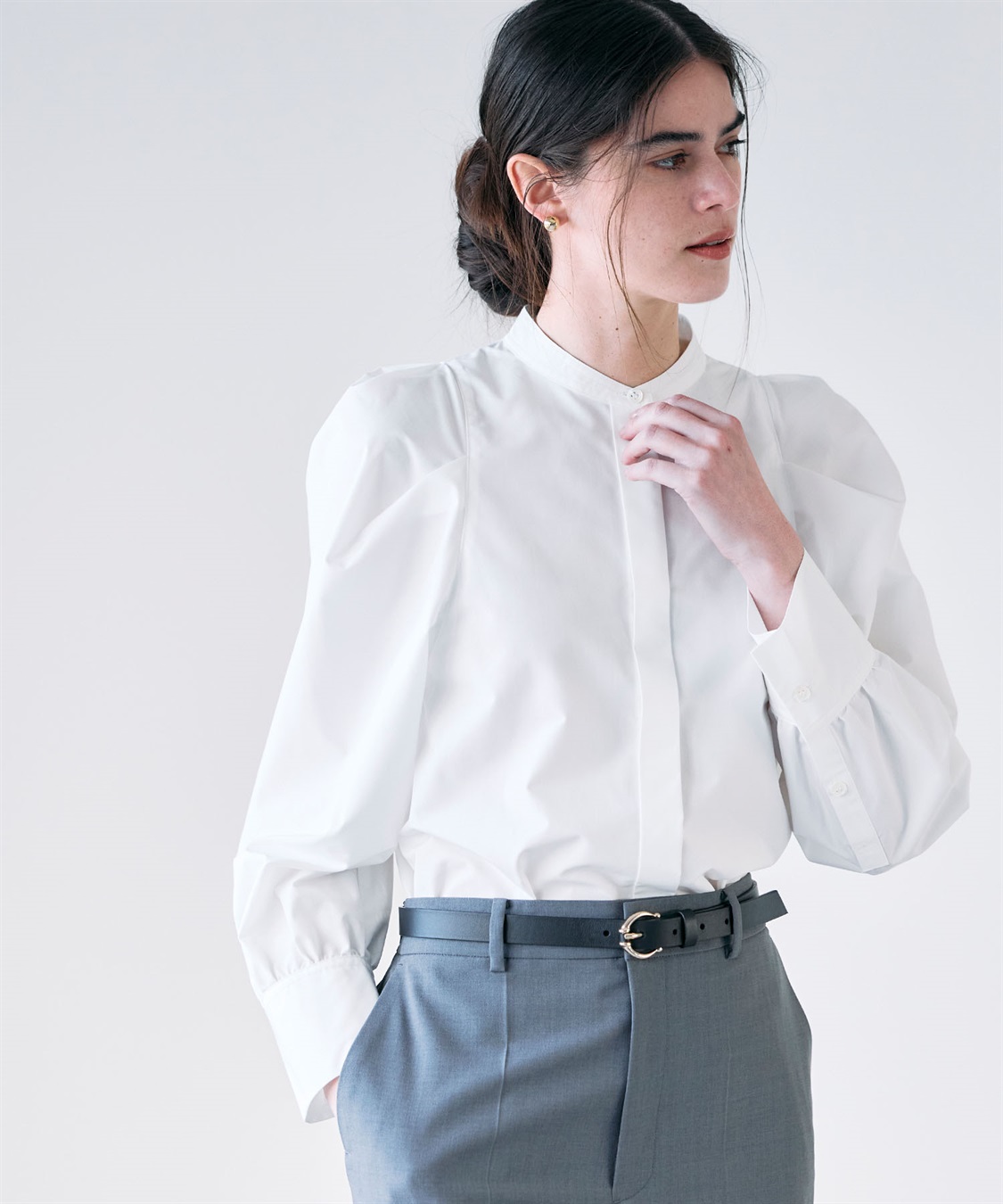 N.O.R.C コンフォータブルタックフォルムブラウス_main