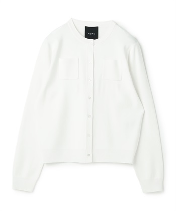 ニットカーディガン【CLEAN MOTION】(ホワイト-F)