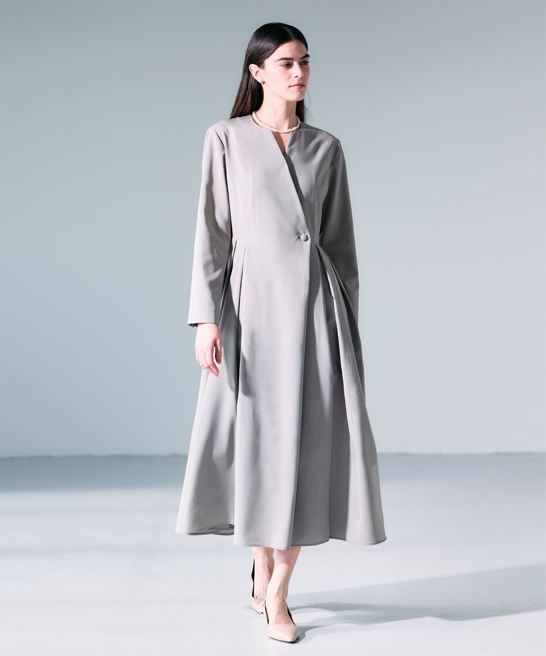 N.O.R.C ウォッシャブルキーネックワンピース【CLEAN MOTION】_main