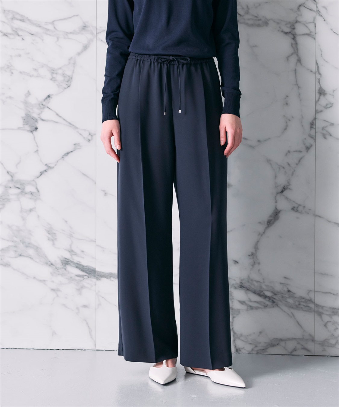 N.O.R.C バックサテンストレッチイージーパンツ_main