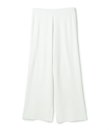 ストレートニットパンツ【CLEAN MOTION】(ホワイト-1)