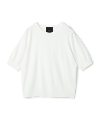 ハーフスリーブニット【CLEAN MOTION】(ホワイト-F)