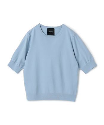 ハーフスリーブニット【CLEAN MOTION】(サックス-F)