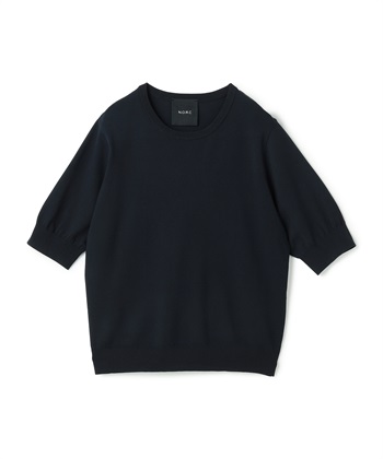 ハーフスリーブニット【CLEAN MOTION】(ネイビー-F)