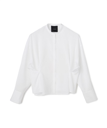 ブライトローン撥水フォルムブラウス【AIRY MOTION】(ホワイト-F)