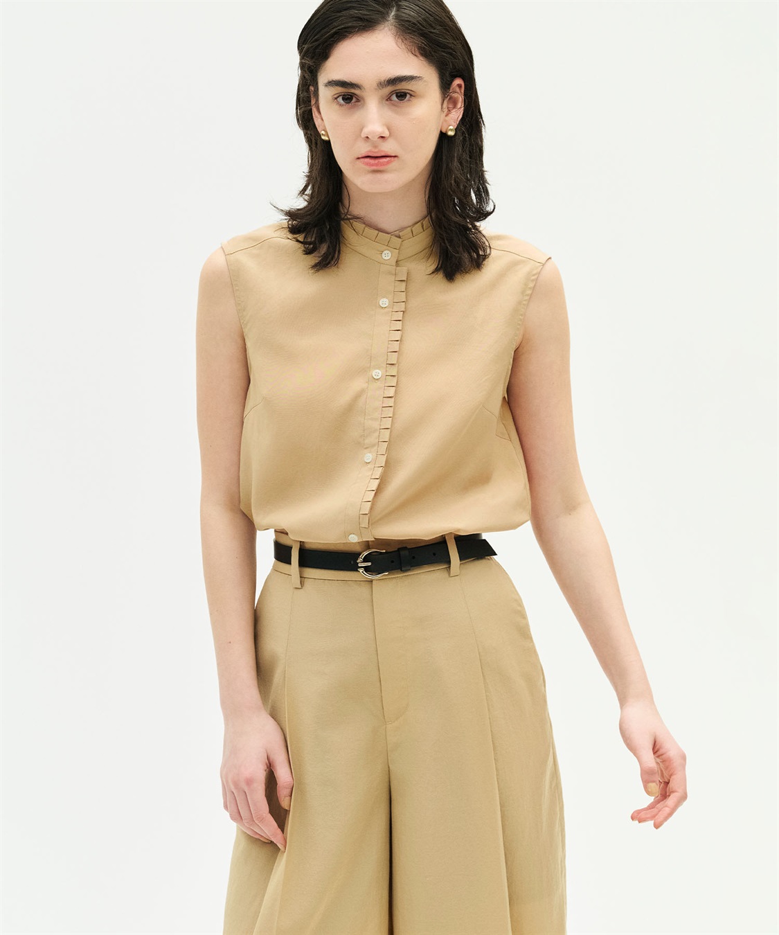 N.O.R.C ブライトローン撥水フリルブラウス【AIRY MOTION】_main