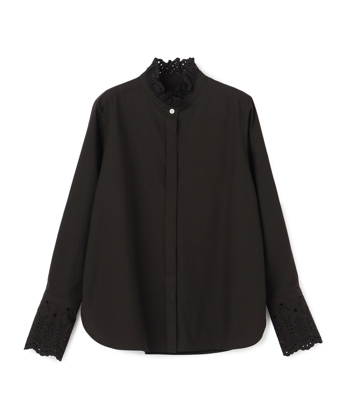 N.O.R.C カットワーク刺繍フリルシャツ_variation_1