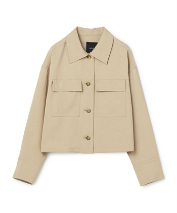【トリアセリネン】ステンカラーブルゾン(ベージュ-F)