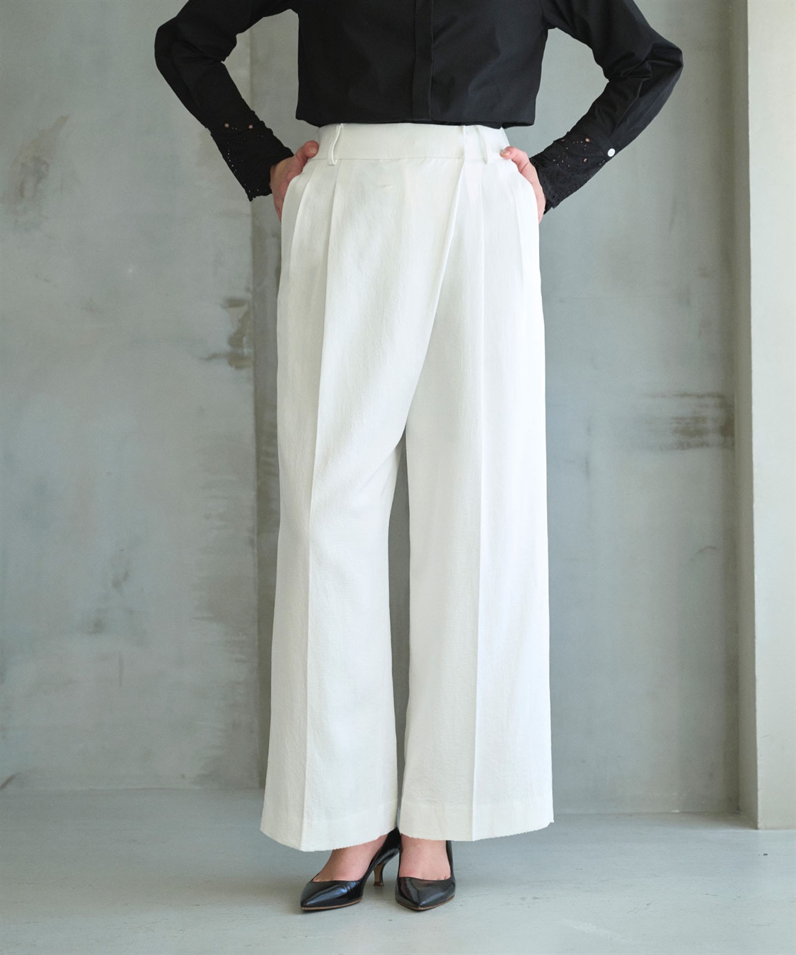 N.O.R.C 【トリアセリネン】ラップトラウザーパンツ_main